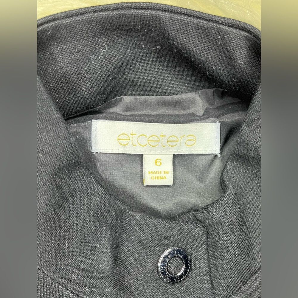 Etcetera Black Four Pocket Snap Button Sleeveless… - image 3